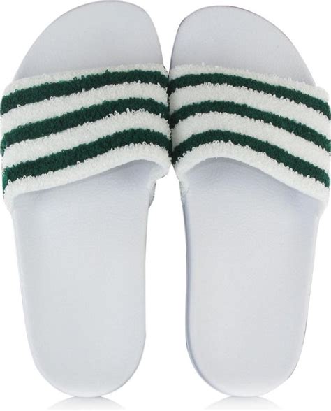 adidas groen wit slippers|Adidas sandalen.